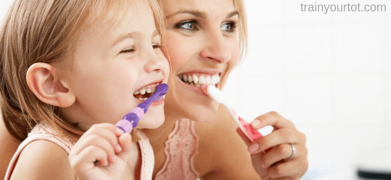 Brushing teeth together